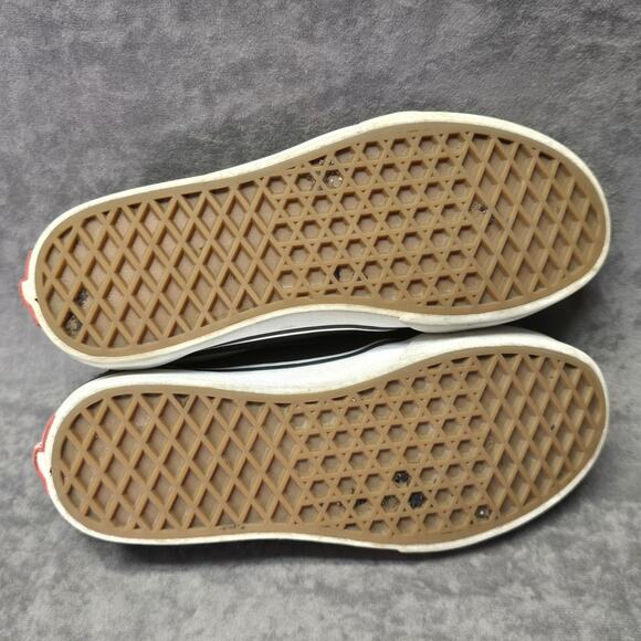 Vans Black & White Off The Wall Old Skool Low Top Canvas Skater Shoes Youth 3 - Picture 8 of 9